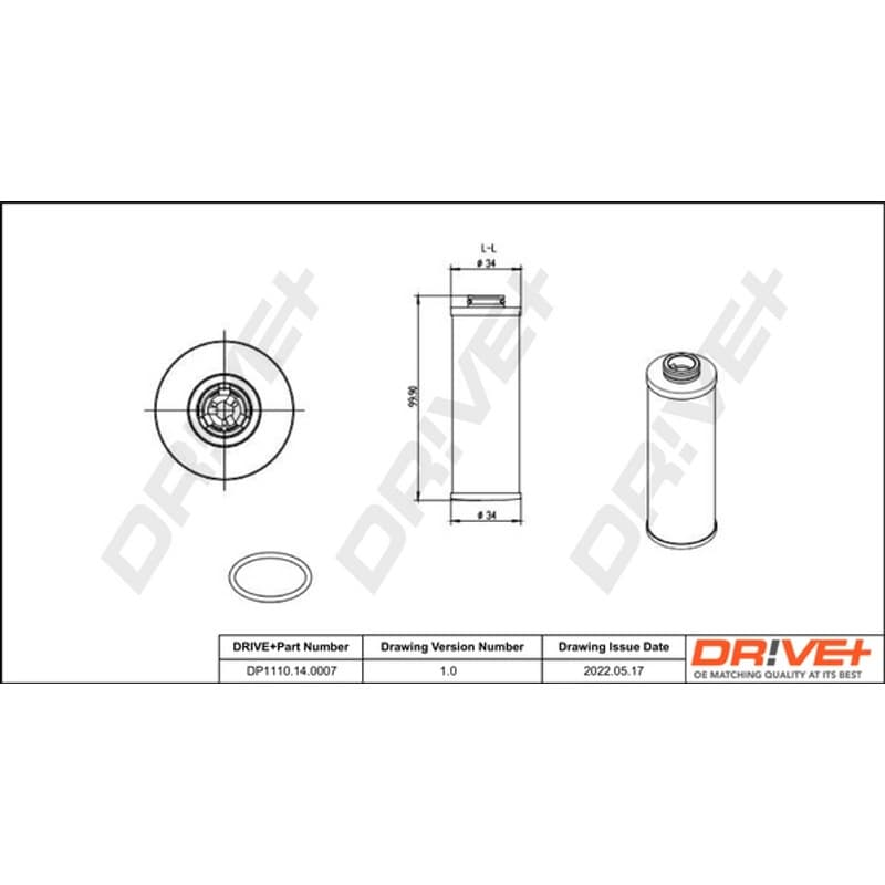 DRVE hidraulinis filtras, automatinė transmisija DP1110.14.0007