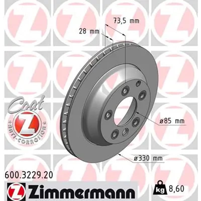 ZIMMERMANN stabdžių diskas 600.3229.20