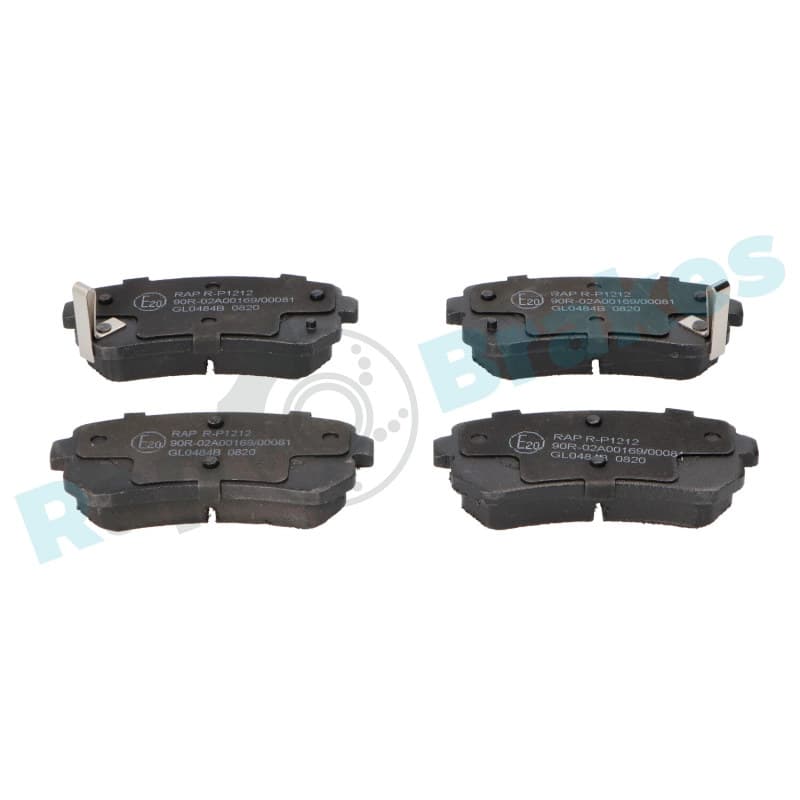 RAPBRAKES stabdžių trinkelių rinkinys, diskinis stabdys R-P1212