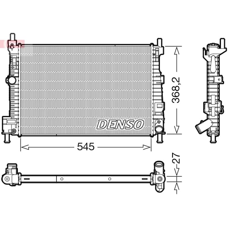 DENSO radiatorius, variklio aušinimas DRM44045