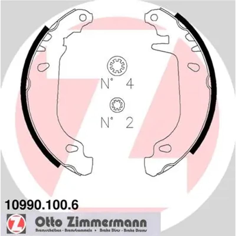 ZIMMERMANN stabdžių trinkelių komplektas 10990.100.6