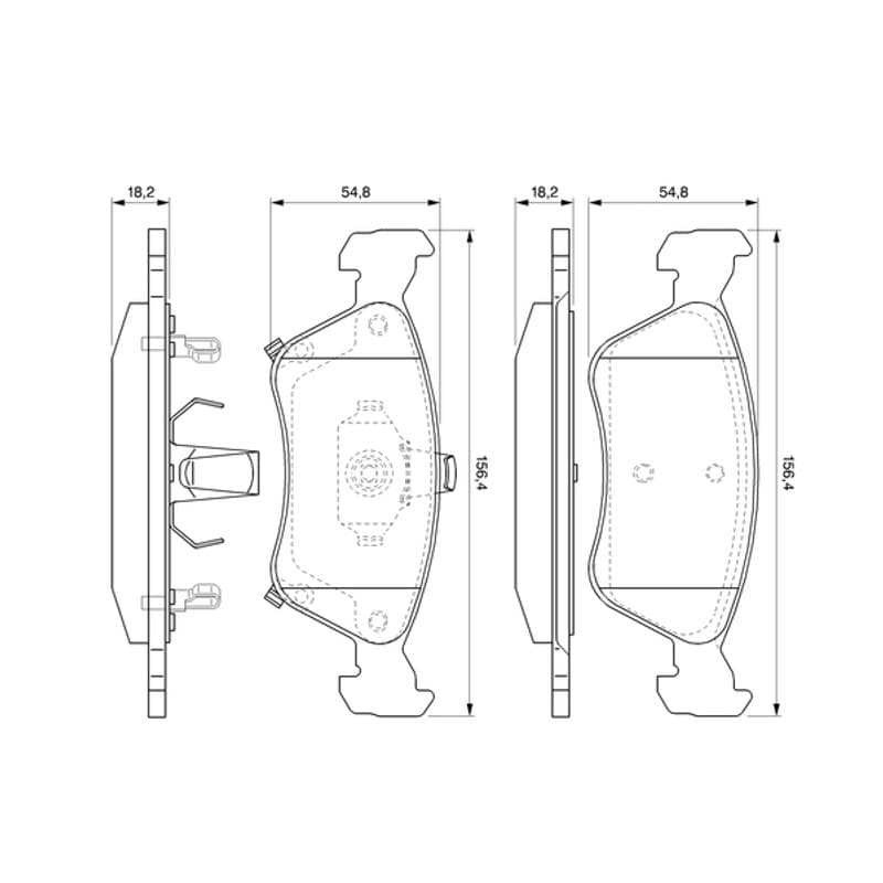 BOSCH 0 986 424 560 stabdžių trinkelių rinkinys, diskinis stabdys