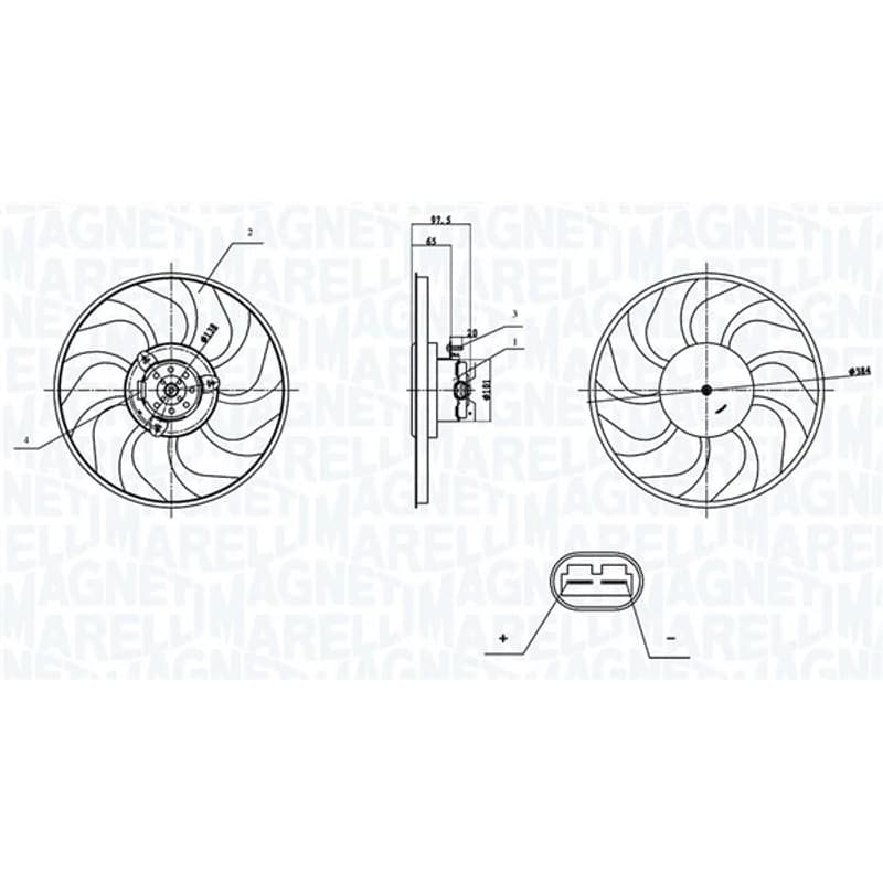 MAGNETIMARELLI ventiliatorius, radiatoriaus 069422903010