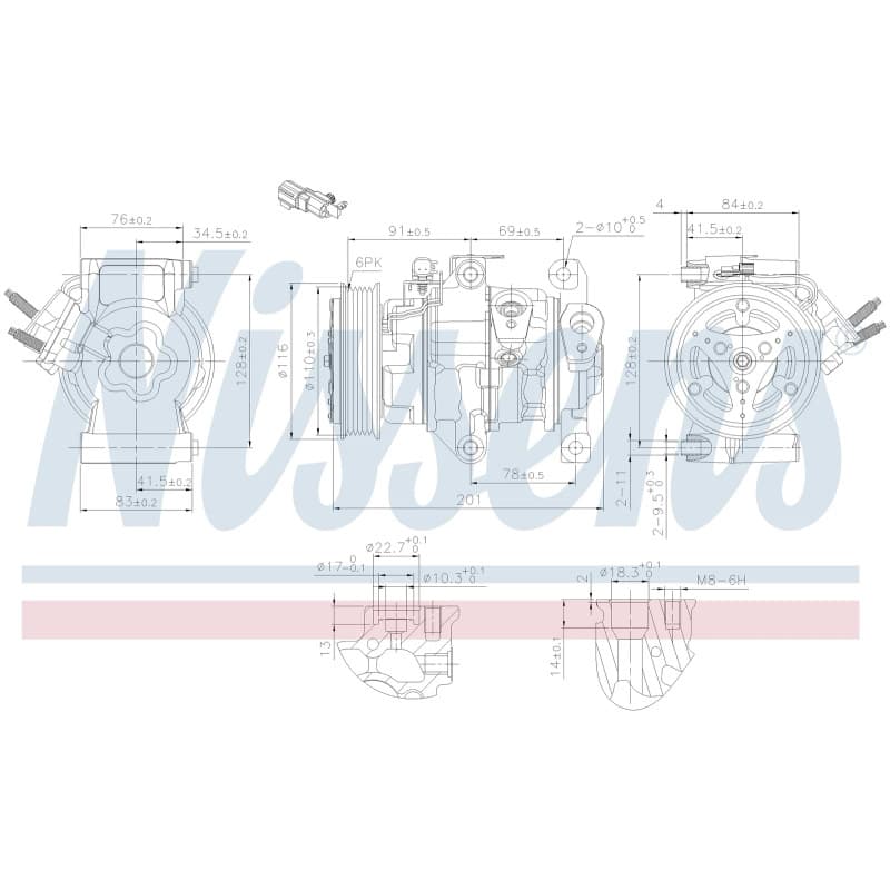 NISSENS kompresorius, oro kondicionierius 891007