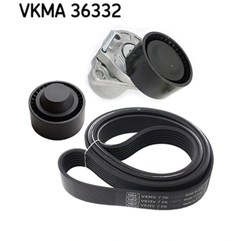 SKF VKMA 36332 V formos rumbuotas diržas, komplektas