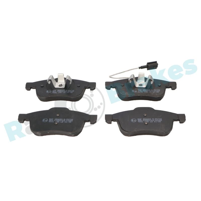 RAPBRAKES stabdžių trinkelių rinkinys, diskinis stabdys R-P0726