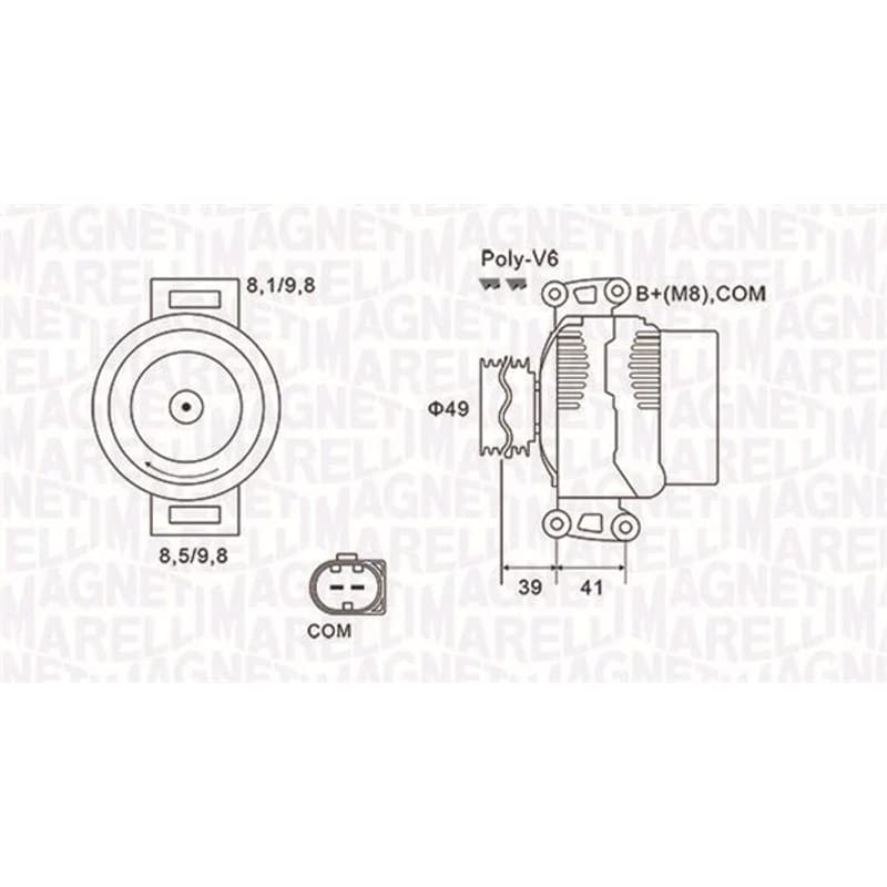MAGNETIMARELLI kintamosios srovės generatorius 063731953010
