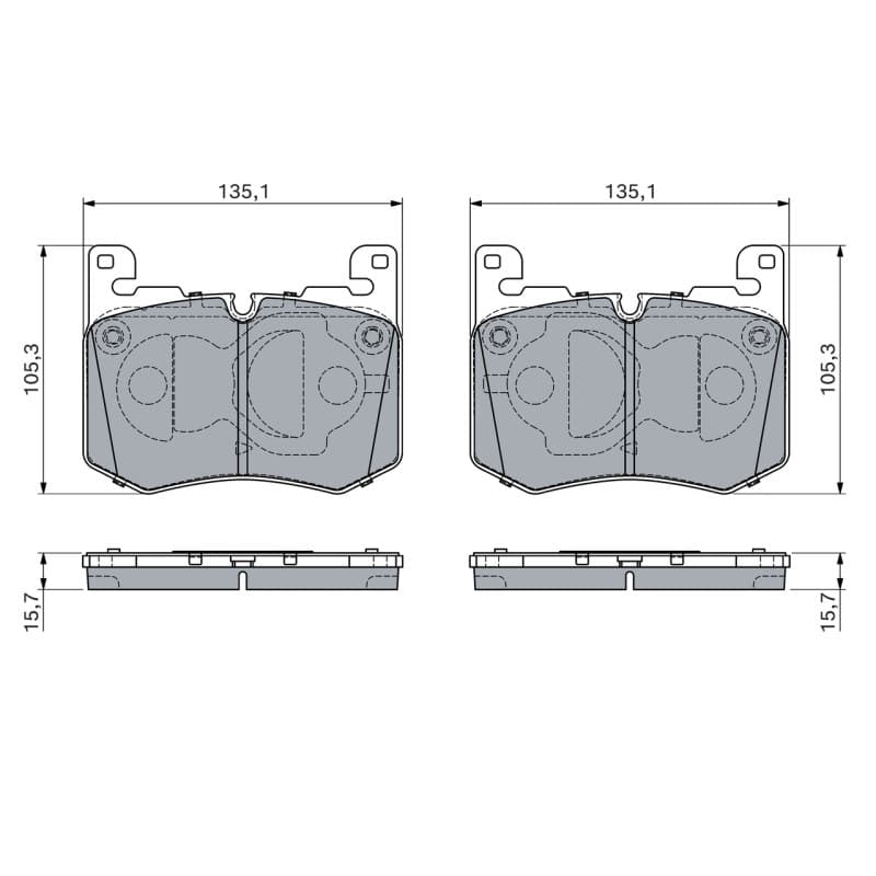 BOSCH 0 986 460 156 stabdžių trinkelių rinkinys, diskinis stabdys