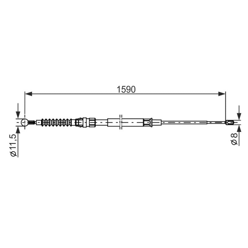BOSCH 1 987 482 265 trosas, stovėjimo stabdys
