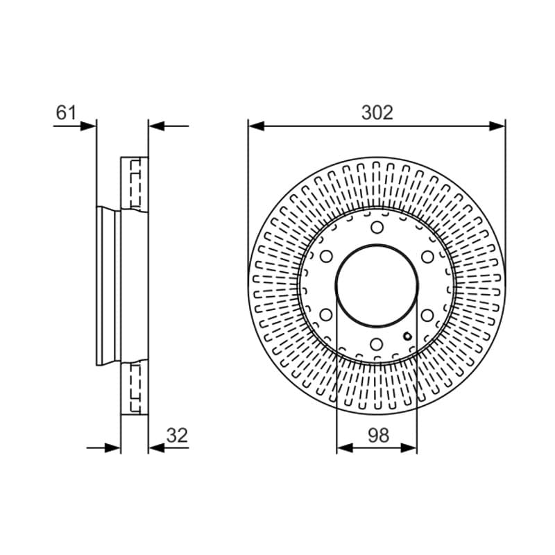 BOSCH 0 986 479 V32 stabdžių diskas