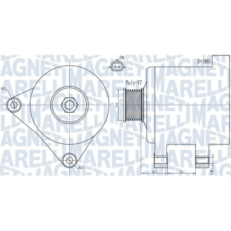 MAGNETIMARELLI kintamosios srovės generatorius 063731918010