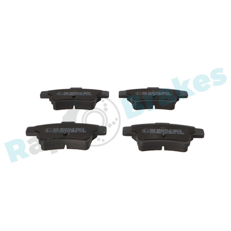 RAPBRAKES stabdžių trinkelių rinkinys, diskinis stabdys R-P0572