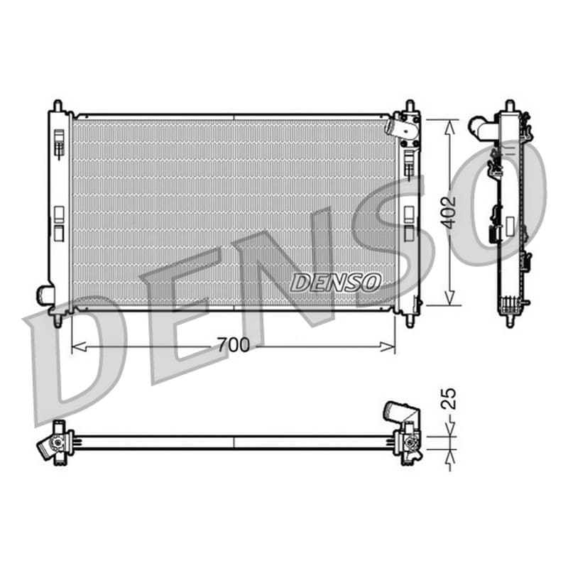 DENSO radiatorius, variklio aušinimas DRM45032