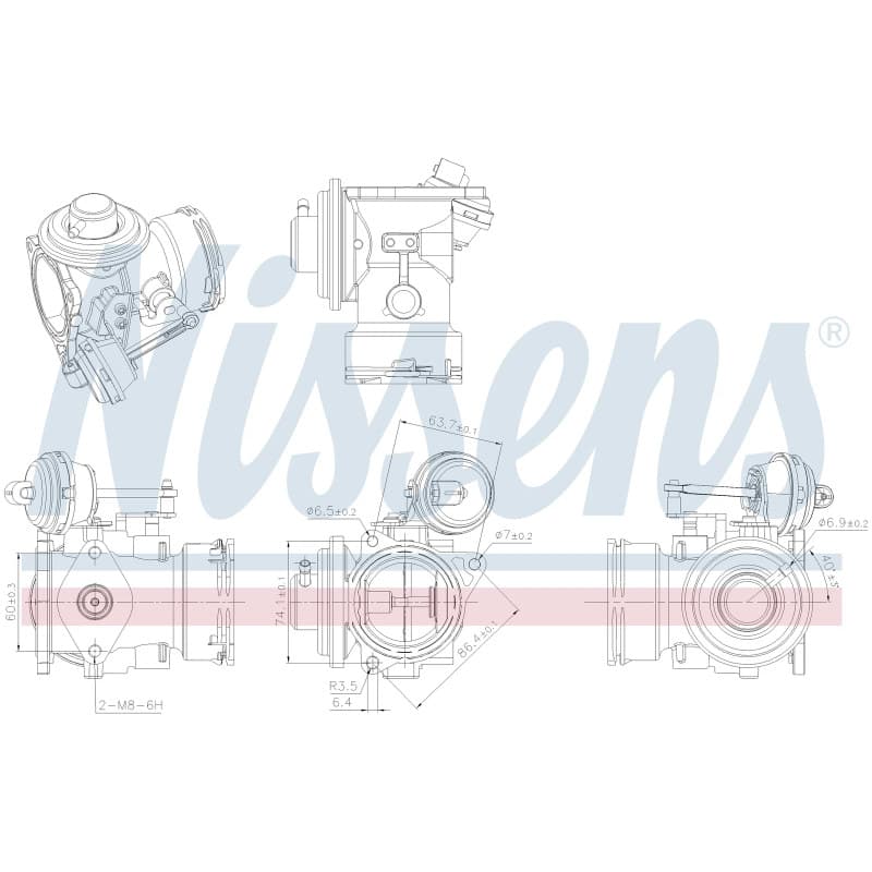 NISSENS ERG vožtuvas 98346
