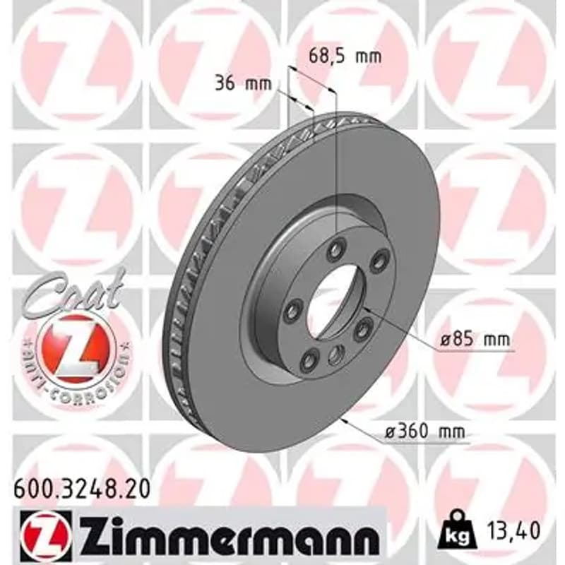 ZIMMERMANN stabdžių diskas 600.3248.20
