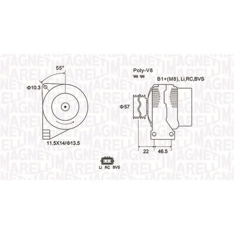 MAGNETIMARELLI kintamosios srovės generatorius 063731958010