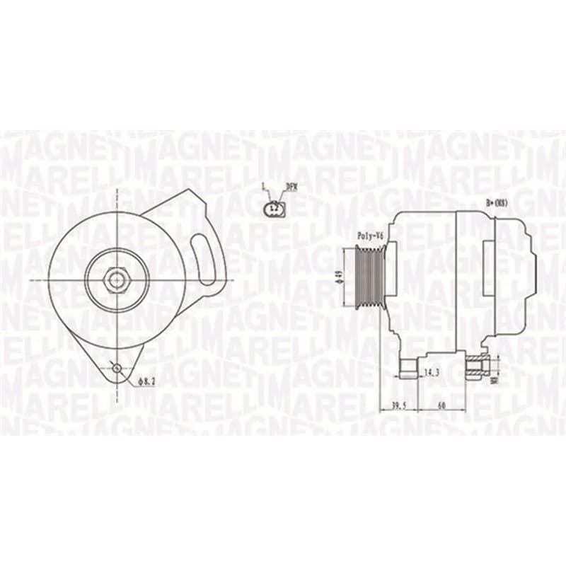 MAGNETIMARELLI kintamosios srovės generatorius 063731750010