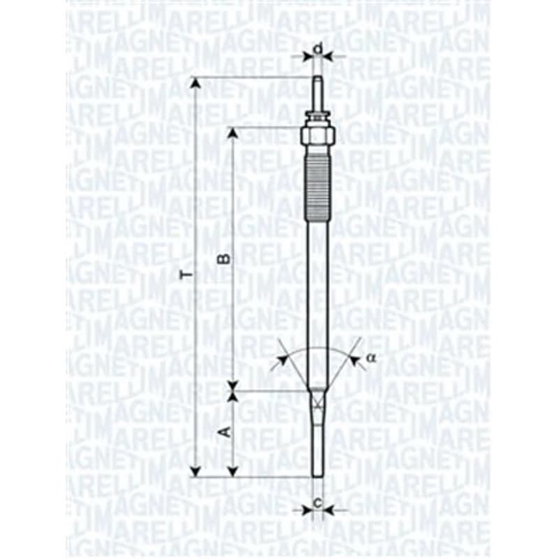 MAGNETIMARELLI kaitinimo žvakė 062900036304