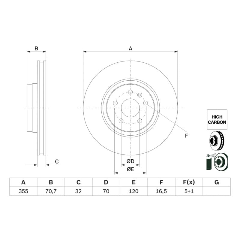 BOSCH 0 986 479 G54 stabdžių diskas