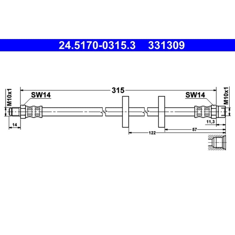 ATE stabdžių žarnelė 24.5170-0315.3