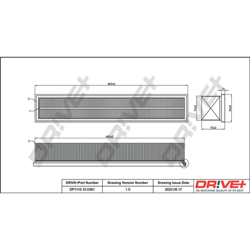 DRVE oro filtras DP1110.10.0361