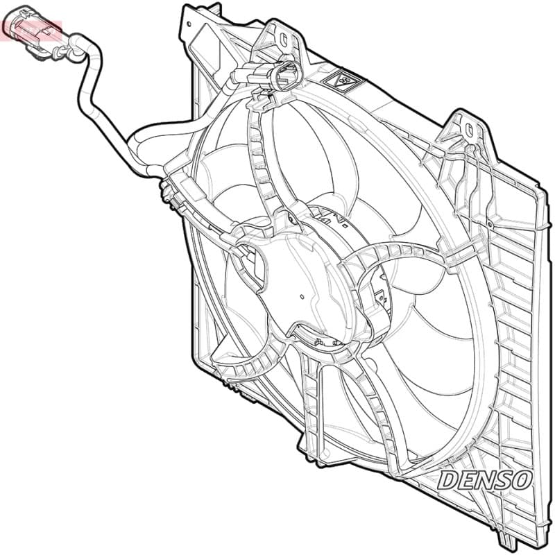DENSO ventiliatorius, radiatoriaus DER21026