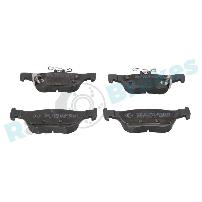 RAPBRAKES stabdžių trinkelių rinkinys, diskinis stabdys R-P1625
