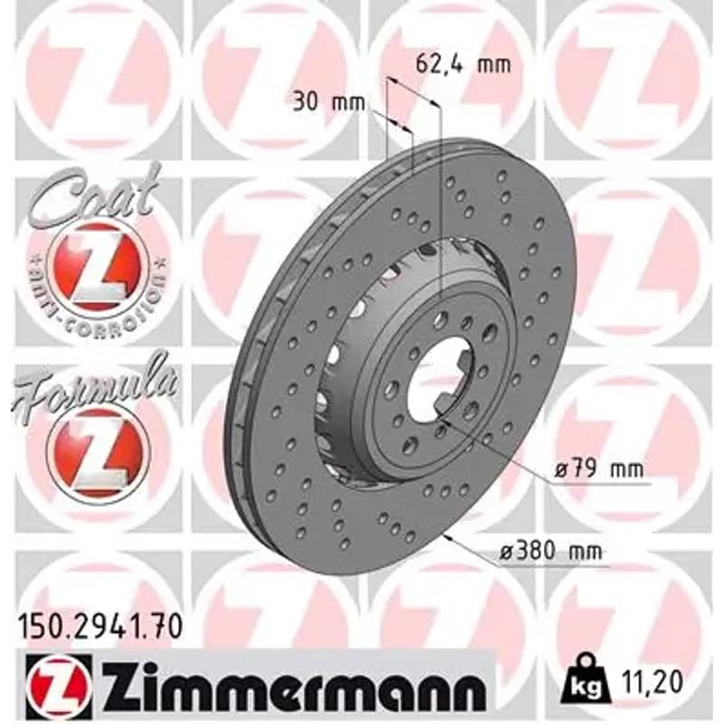 ZIMMERMANN stabdžių diskas 150.2941.70