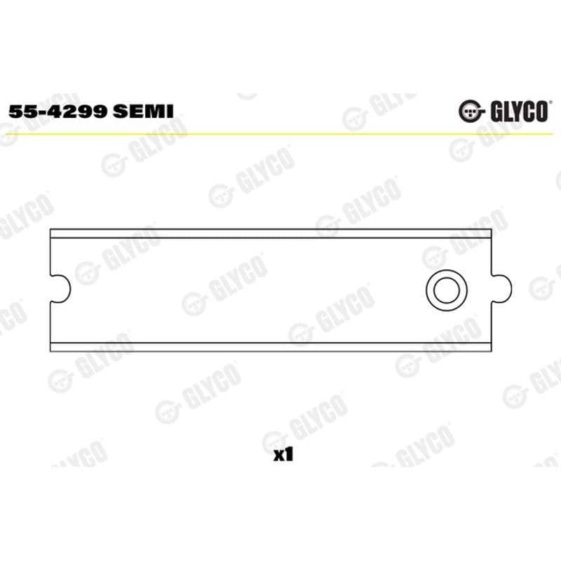 GLYCO įvorės mažu galu, švaistiklis 55-4299 SEMI