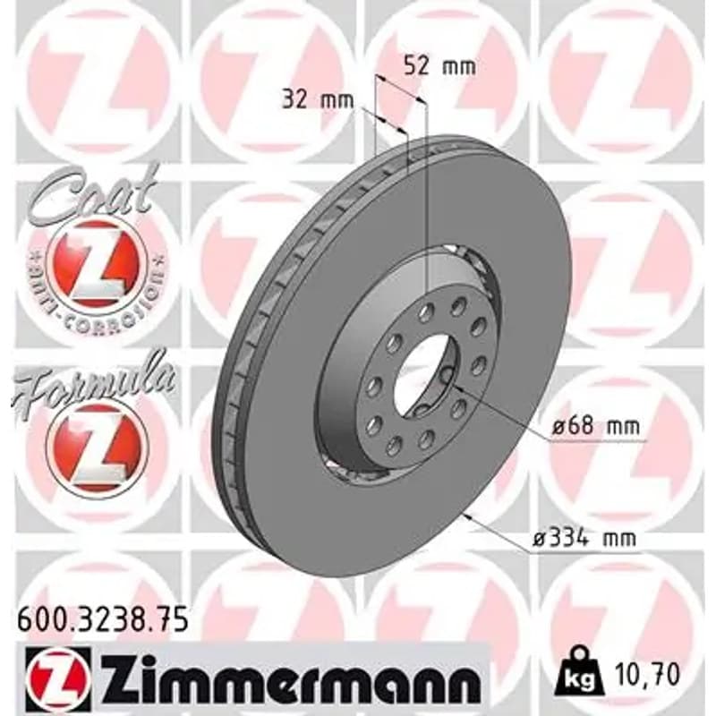 ZIMMERMANN stabdžių diskas 600.3238.75