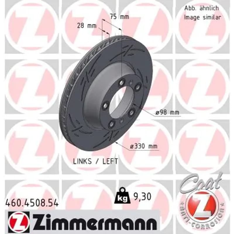ZIMMERMANN stabdžių diskas 460.4508.54