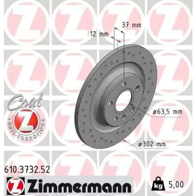 ZIMMERMANN stabdžių diskas 610.3732.52