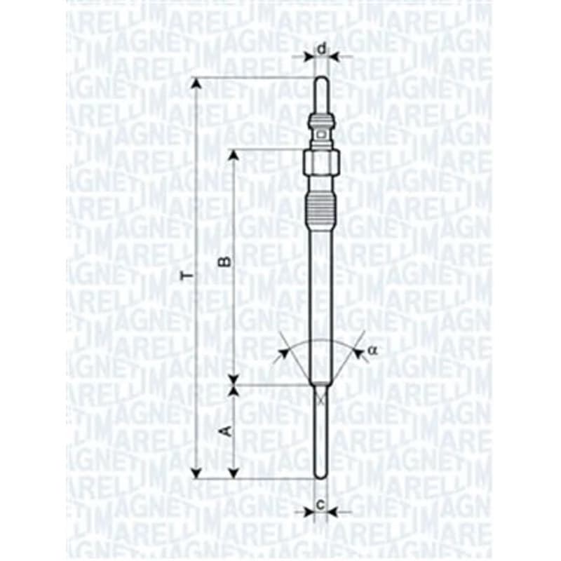 MAGNETIMARELLI kaitinimo žvakė 062900090304