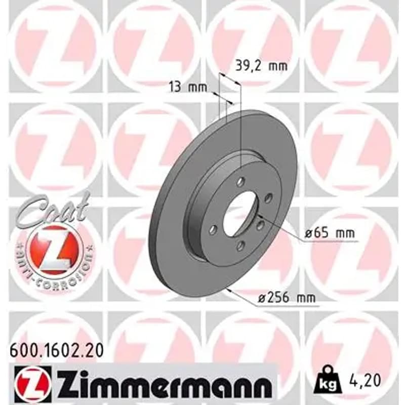 ZIMMERMANN stabdžių diskas 600.1602.20