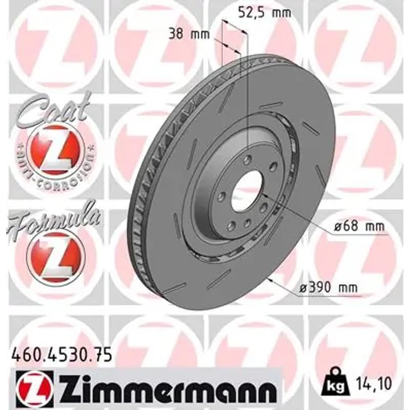 ZIMMERMANN stabdžių diskas 460.4530.75