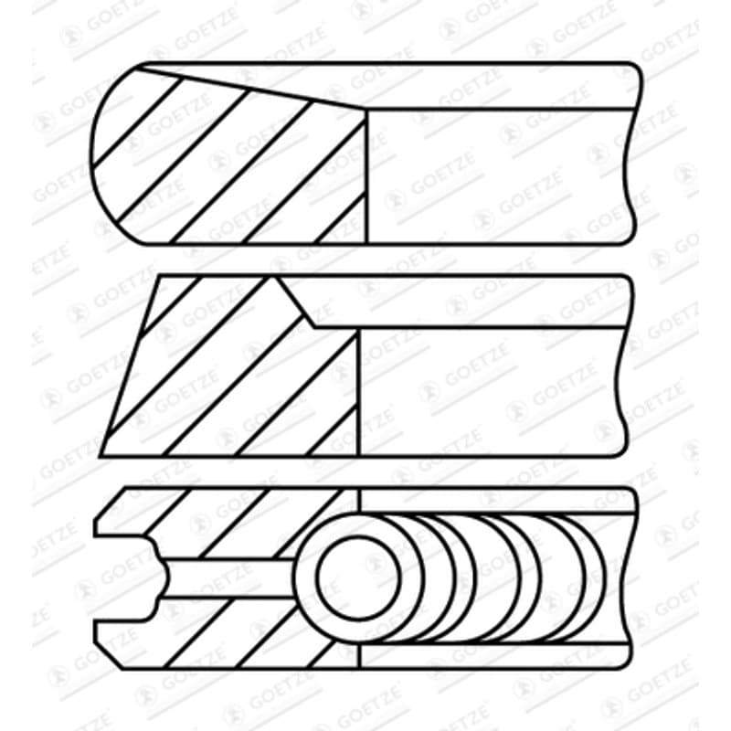 GOETZEENGINE stūmoklio žiedų komplektas 08-452600-00