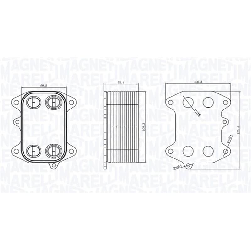 MAGNETIMARELLI alyvos aušintuvas, variklio alyva 350300003300