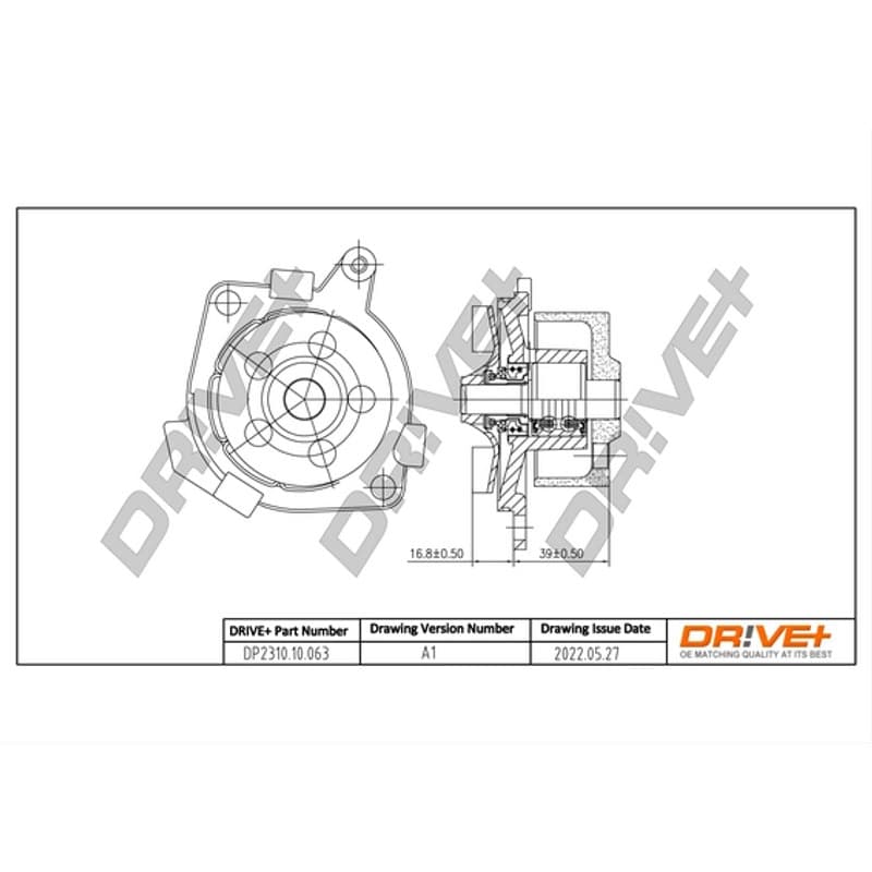 DRVE Vandens siurblys, variklio aušinimas DP2310.10.063