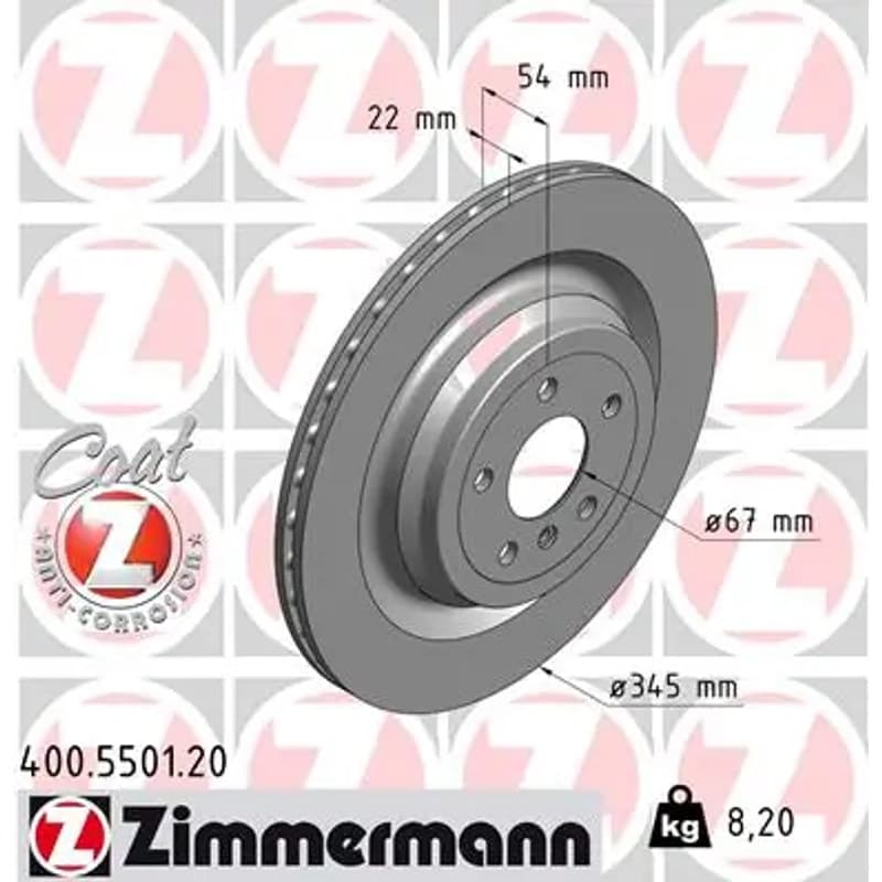 ZIMMERMANN stabdžių diskas 400.5501.20