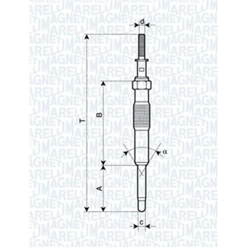 MAGNETIMARELLI kaitinimo žvakė 062900034304
