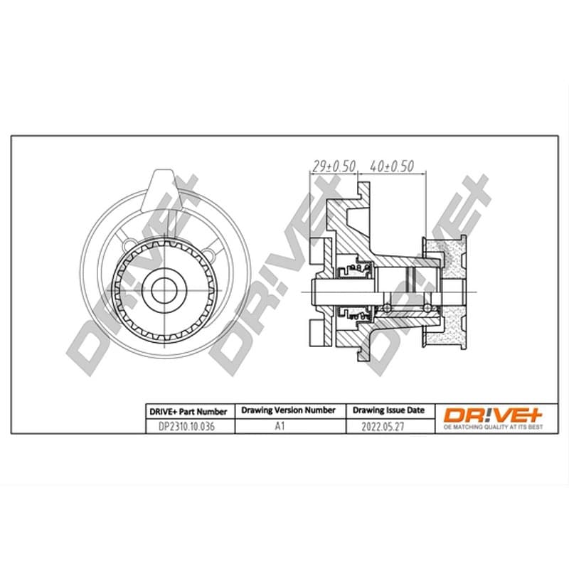 DRVE Vandens siurblys, variklio aušinimas DP2310.10.036