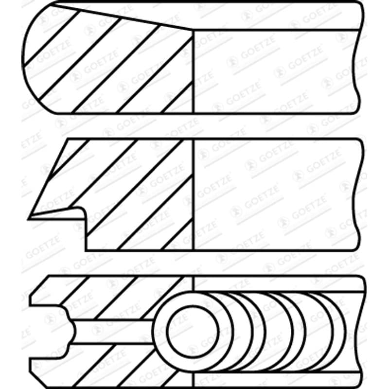 GOETZEENGINE stūmoklio žiedų komplektas 08-453100-00