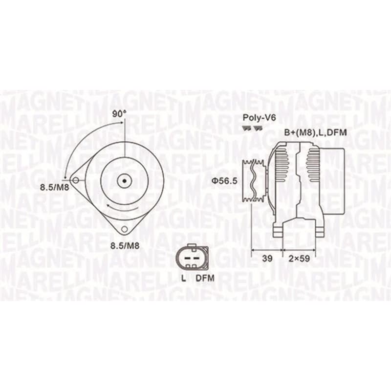 MAGNETIMARELLI kintamosios srovės generatorius 063731911010