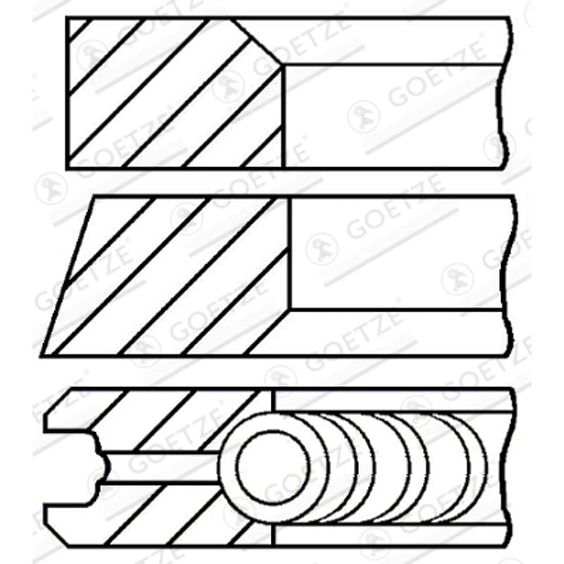 GOETZEENGINE stūmoklio žiedų komplektas 08-123407-30