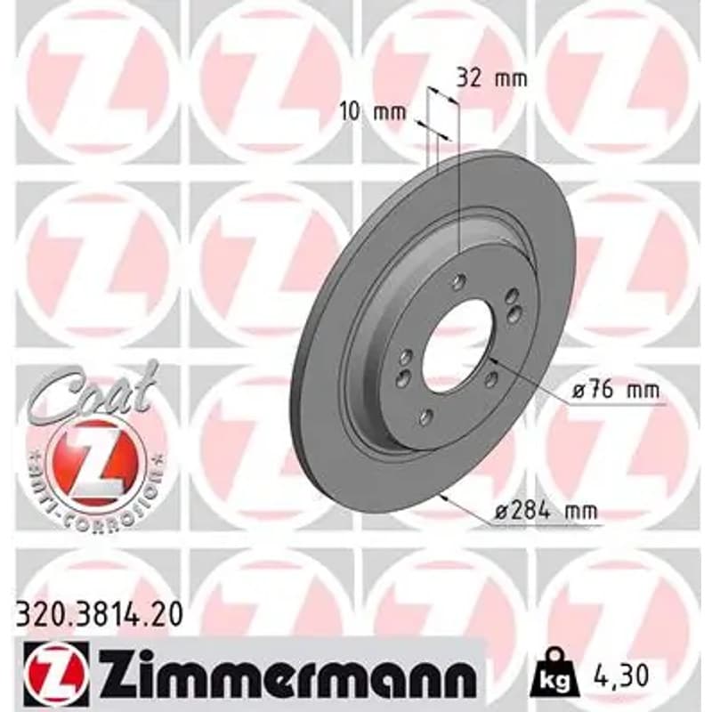 ZIMMERMANN stabdžių diskas 320.3814.20