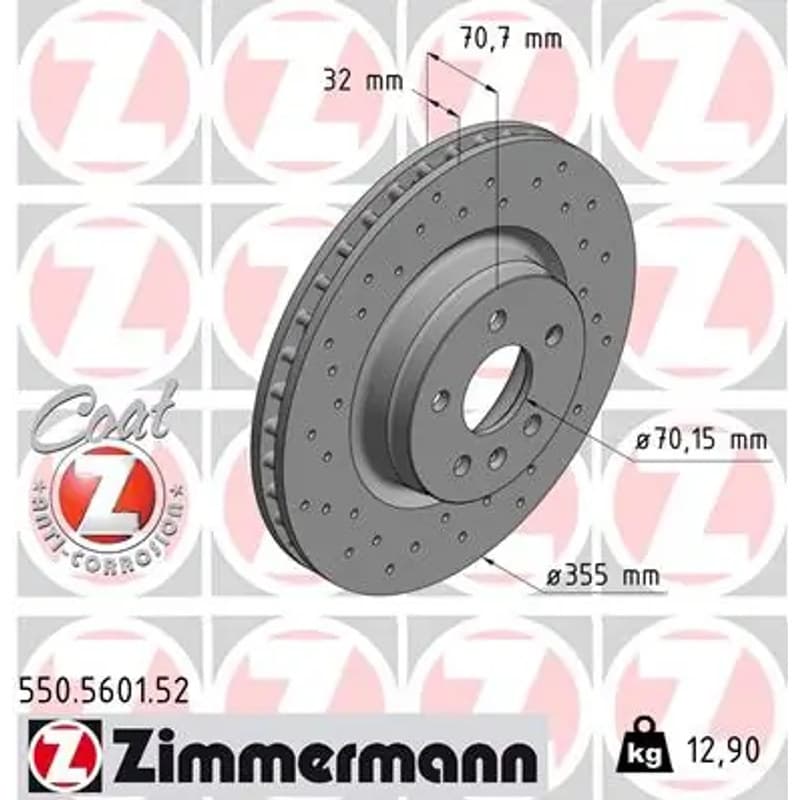 ZIMMERMANN stabdžių diskas 550.5601.52