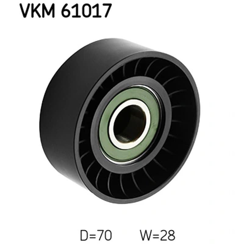 SKF VKM 61017 kreipiantysis skriemulys, V formos rumbuotas diržas