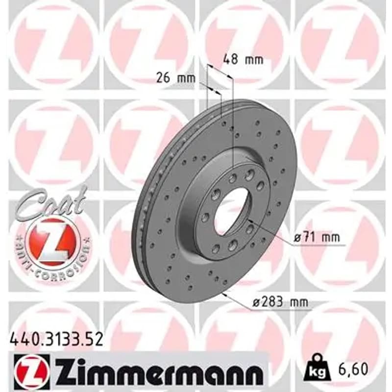 ZIMMERMANN stabdžių diskas 440.3133.52