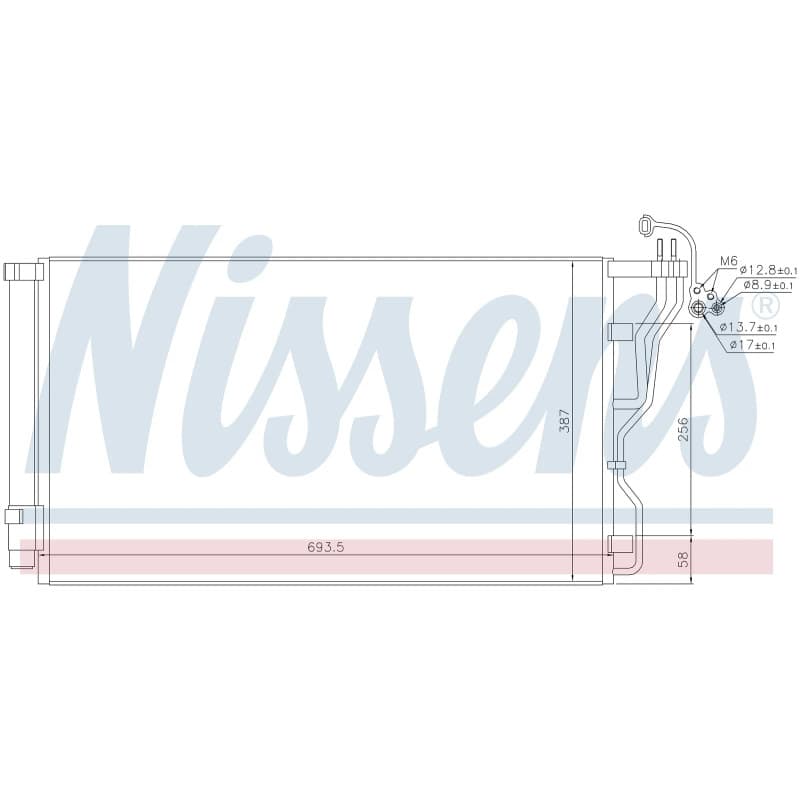 NISSENS kondensatorius, oro kondicionierius 940244 NISS