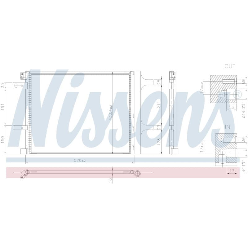 Kondicionieriaus kondensatorius NISSENS 941399 NISS